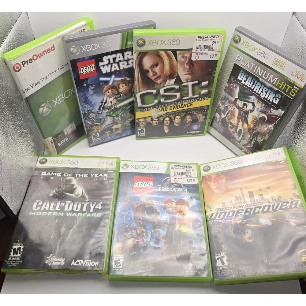 Lot Of 7 Xbox 360 Games UNTESTED‎ -1525